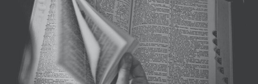 black and white book browse dictionary